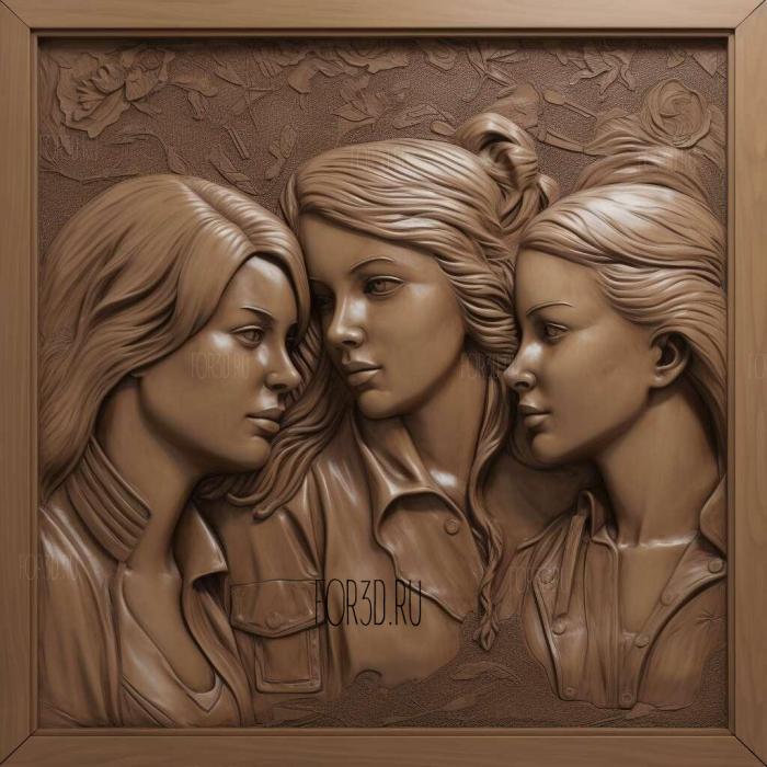 Girls TV series 2 stl model for CNC